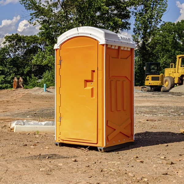 how often are the porta potties cleaned and serviced during a rental period in Greene IL